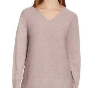 Ella Moss Mauve Long Sleeve Ribbed V-Neck Sweater Size Small  New with Tags